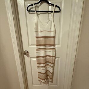 Willow & Wind Women's Medium Striped Sweater Knit Midi Dress
